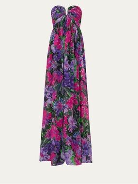 NWOT Milly River Garden Floral Strapless Maxi Dress